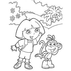 Dessin à colorier: Dora l'Exploratrice (Dessins Animés) #29937 - Coloriages à Imprimer Gratuits