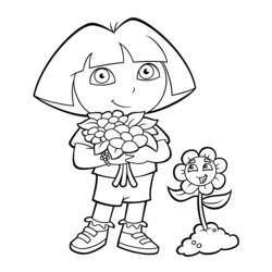 Dessin à colorier: Dora l'Exploratrice (Dessins Animés) #29957 - Coloriages à Imprimer Gratuits