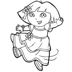 Dessin à colorier: Dora l'Exploratrice (Dessins Animés) #29967 - Coloriages à Imprimer Gratuits