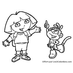 Dessin à colorier: Dora l'Exploratrice (Dessins Animés) #29986 - Coloriages à Imprimer Gratuits
