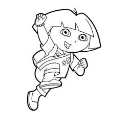 Dessin à colorier: Dora l'Exploratrice (Dessins Animés) #29990 - Coloriages à Imprimer Gratuits
