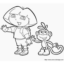 Dessin à colorier: Dora l'Exploratrice (Dessins Animés) #30019 - Coloriages à Imprimer Gratuits