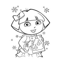 Dessin à colorier: Dora l'Exploratrice (Dessins Animés) #30020 - Coloriages à Imprimer Gratuits