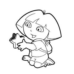 Dessin à colorier: Dora l'Exploratrice (Dessins Animés) #30027 - Coloriages à Imprimer Gratuits