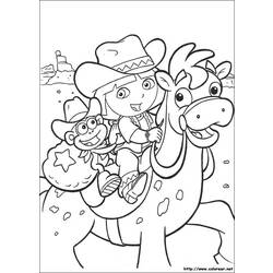 Dessin à colorier: Dora l'Exploratrice (Dessins Animés) #30048 - Coloriages à Imprimer Gratuits