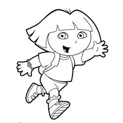 Dessin à colorier: Dora l'Exploratrice (Dessins Animés) #30084 - Coloriages à Imprimer Gratuits