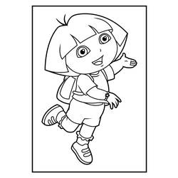 Dessin à colorier: Dora l'Exploratrice (Dessins Animés) #30095 - Coloriages à Imprimer Gratuits