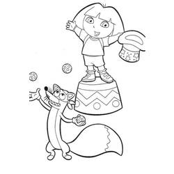 Dessin à colorier: Dora l'Exploratrice (Dessins Animés) #30101 - Coloriages à Imprimer Gratuits