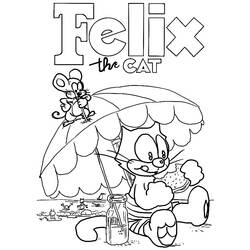 Dessin à colorier: Félix le Chat (Dessins Animés) #47862 - Coloriages à Imprimer Gratuits