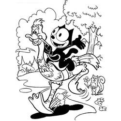 Dessin à colorier: Félix le Chat (Dessins Animés) #47881 - Coloriages à Imprimer Gratuits