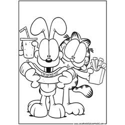 Dessin à colorier: Garfield (Dessins Animés) #26173 - Coloriages à Imprimer Gratuits
