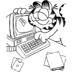 Dessin à colorier: Garfield (Dessins Animés) #26210 - Coloriages à Imprimer Gratuits
