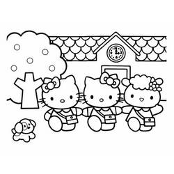 Dessin à colorier: Hello Kitty (Dessins Animés) #36729 - Coloriages à Imprimer Gratuits