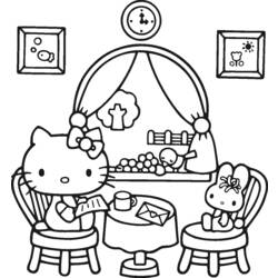 Dessin à colorier: Hello Kitty (Dessins Animés) #36743 - Coloriages à Imprimer Gratuits