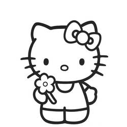 Dessin à colorier: Hello Kitty (Dessins Animés) #36753 - Coloriages à Imprimer Gratuits
