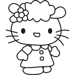 Dessin à colorier: Hello Kitty (Dessins Animés) #36757 - Coloriages à Imprimer Gratuits