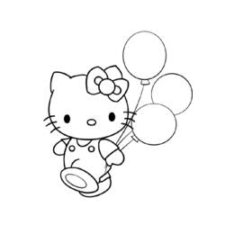 Dessin à colorier: Hello Kitty (Dessins Animés) #36763 - Coloriages à Imprimer Gratuits