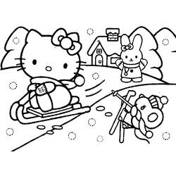 Dessin à colorier: Hello Kitty (Dessins Animés) #36816 - Coloriages à Imprimer Gratuits