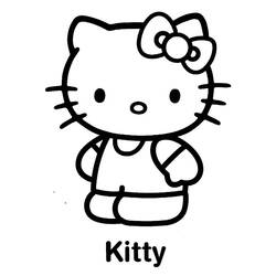 Dessin à colorier: Hello Kitty (Dessins Animés) #36821 - Coloriages à Imprimer Gratuits