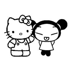 Dessin à colorier: Hello Kitty (Dessins Animés) #36836 - Coloriages à Imprimer Gratuits