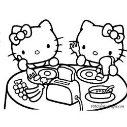 Dessin à colorier: Hello Kitty (Dessins Animés) #36845 - Coloriages à Imprimer Gratuits