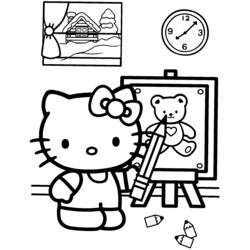 Dessin à colorier: Hello Kitty (Dessins Animés) #36891 - Coloriages à Imprimer Gratuits