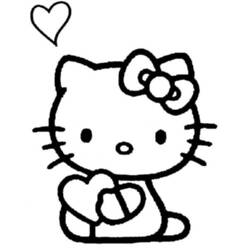 Dessin à colorier: Hello Kitty (Dessins Animés) #36990 - Coloriages à Imprimer Gratuits
