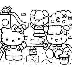 Dessin à colorier: Hello Kitty (Dessins Animés) #36997 - Coloriages à Imprimer Gratuits