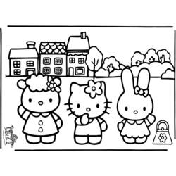 Dessin à colorier: Hello Kitty (Dessins Animés) #37067 - Coloriages à Imprimer Gratuits
