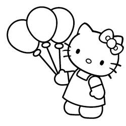 Dessin à colorier: Hello Kitty (Dessins Animés) #37086 - Coloriages à Imprimer Gratuits
