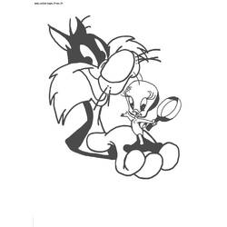 Dessin à colorier: Looney Tunes (Dessins Animés) #39297 - Coloriages à Imprimer Gratuits
