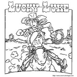 Dessin à colorier: Lucky Luke (Dessins Animés) #25527 - Coloriages à Imprimer Gratuits