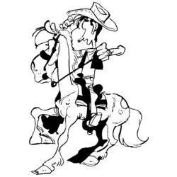 Dessin à colorier: Lucky Luke (Dessins Animés) #25540 - Coloriages à Imprimer Gratuits