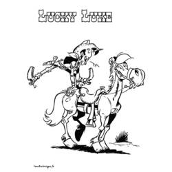 Dessin à colorier: Lucky Luke (Dessins Animés) #25541 - Coloriages à Imprimer Gratuits