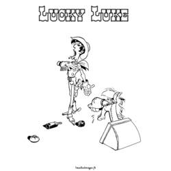 Dessin à colorier: Lucky Luke (Dessins Animés) #25556 - Coloriages à Imprimer Gratuits