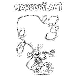 Dessin à colorier: Marsupilami (Dessins Animés) #50094 - Coloriages à Imprimer Gratuits