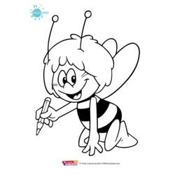Dessin à colorier: Maya l'abeille (Dessins Animés) #28213 - Coloriages à Imprimer Gratuits