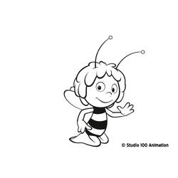 Dessin à colorier: Maya l'abeille (Dessins Animés) #28221 - Coloriages à Imprimer Gratuits
