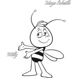 Dessin à colorier: Maya l'abeille (Dessins Animés) #28233 - Coloriages à Imprimer Gratuits