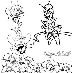 Dessin à colorier: Maya l'abeille (Dessins Animés) #28255 - Coloriages à Imprimer Gratuits