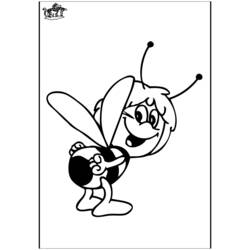 Dessin à colorier: Maya l'abeille (Dessins Animés) #28349 - Coloriages à Imprimer Gratuits