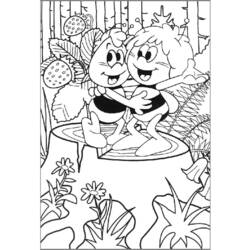Dessin à colorier: Maya l'abeille (Dessins Animés) #28355 - Coloriages à Imprimer Gratuits