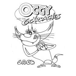 Dessin à colorier: Oggy et les Caffards (Dessins Animés) #37863 - Coloriages à Imprimer Gratuits