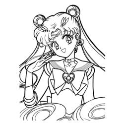 Dessin à colorier: Sailor Moon (Dessins Animés) #50249 - Coloriages à Imprimer Gratuits