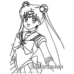 Dessin à colorier: Sailor Moon (Dessins Animés) #50252 - Coloriages à Imprimer Gratuits