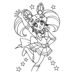 Dessin à colorier: Sailor Moon (Dessins Animés) #50256 - Coloriages à Imprimer Gratuits