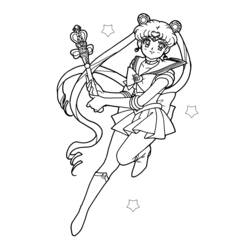 Dessin à colorier: Sailor Moon (Dessins Animés) #50257 - Coloriages à Imprimer Gratuits