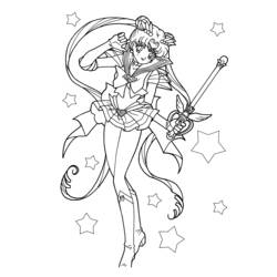 Dessin à colorier: Sailor Moon (Dessins Animés) #50289 - Coloriages à Imprimer Gratuits