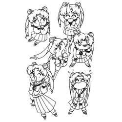 Dessin à colorier: Sailor Moon (Dessins Animés) #50302 - Coloriages à Imprimer Gratuits