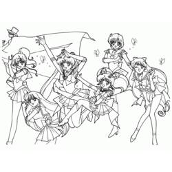 Dessin à colorier: Sailor Moon (Dessins Animés) #50347 - Coloriages à Imprimer Gratuits